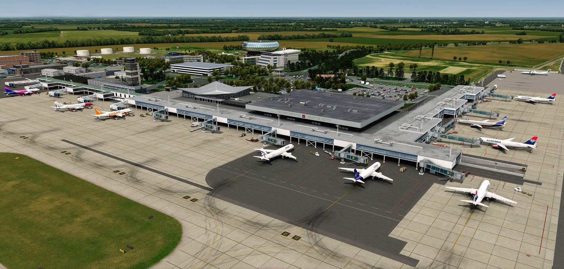 Aerodrom Beograd Nikola Tesla, Surčin